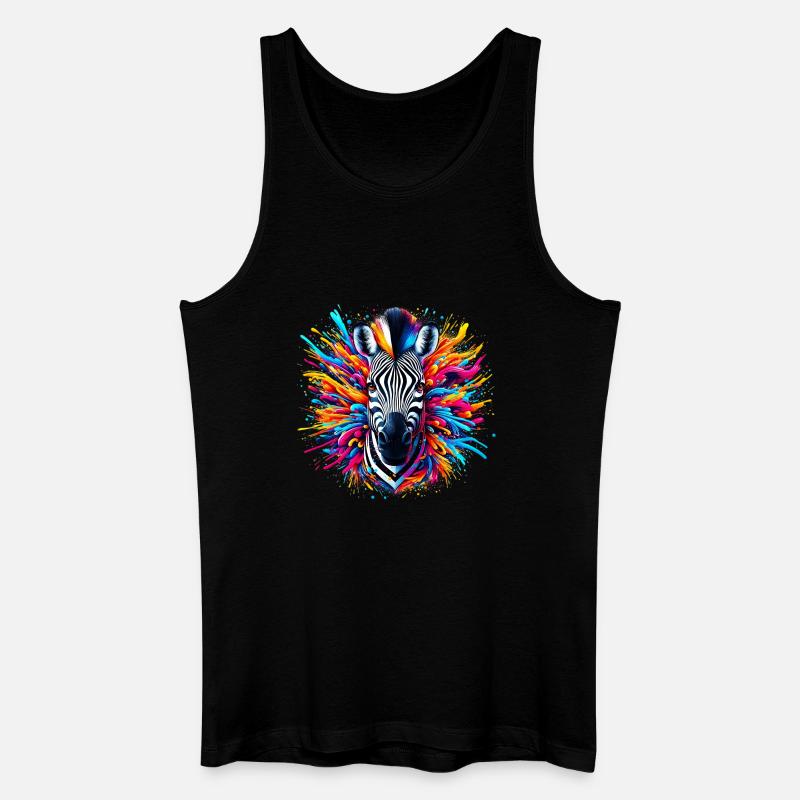 Zebra - Männer Bio Tank Top - Schwarz