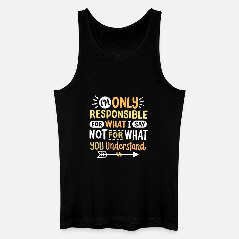 Sarkasmus sarkastischer Humor - Männer Bio Tank Top - Schwarz