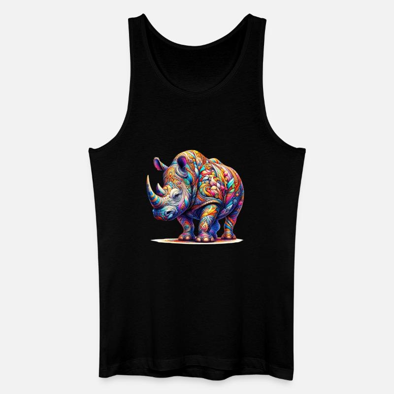 Nashorn - Männer Bio Tank Top - Schwarz