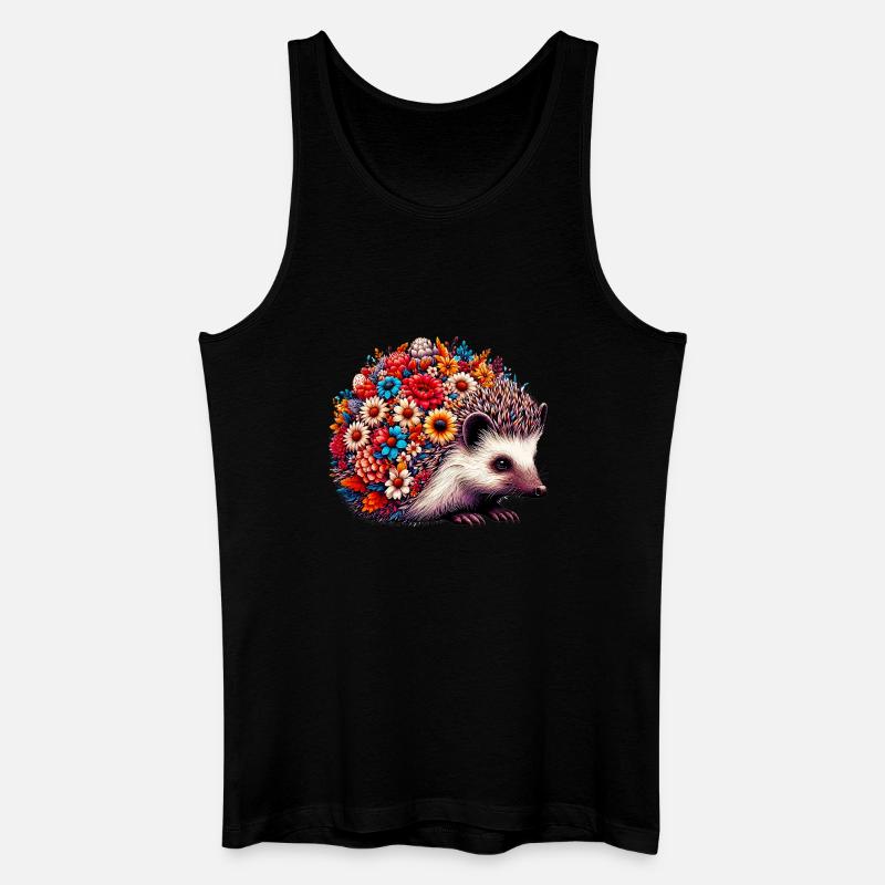 Igel - Männer Bio Tank Top - Schwarz