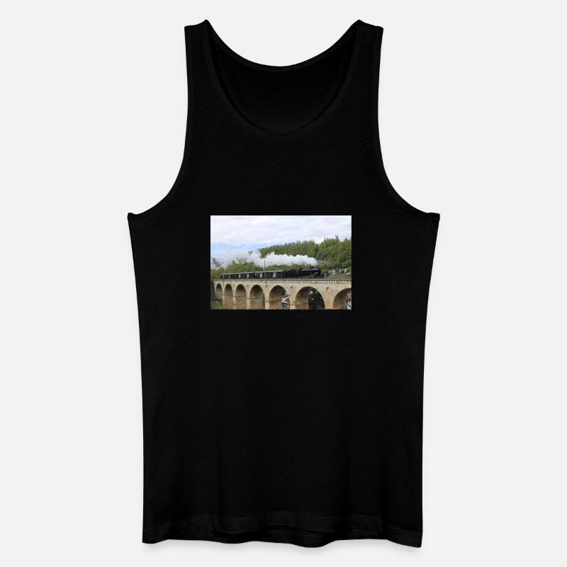 SBB Lok auf Viadukt - Männer Bio Tank Top - Schwarz