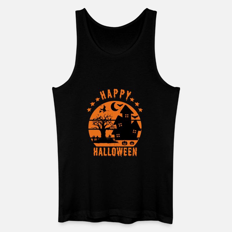 Fröhliches Halloween - Männer Bio Tank Top - Schwarz