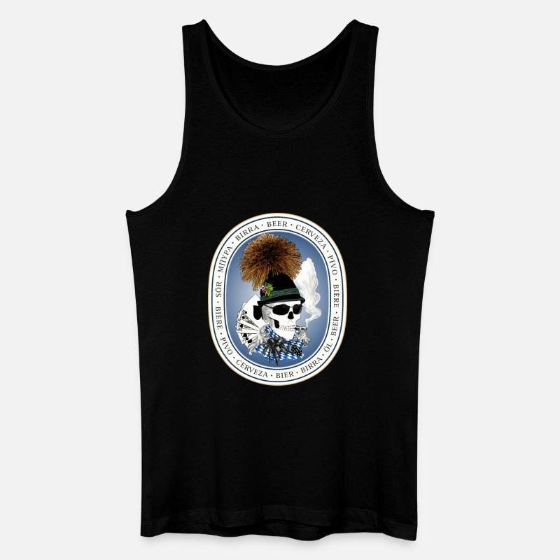 Bierzelt-skull - Männer Bio Tank Top - Schwarz