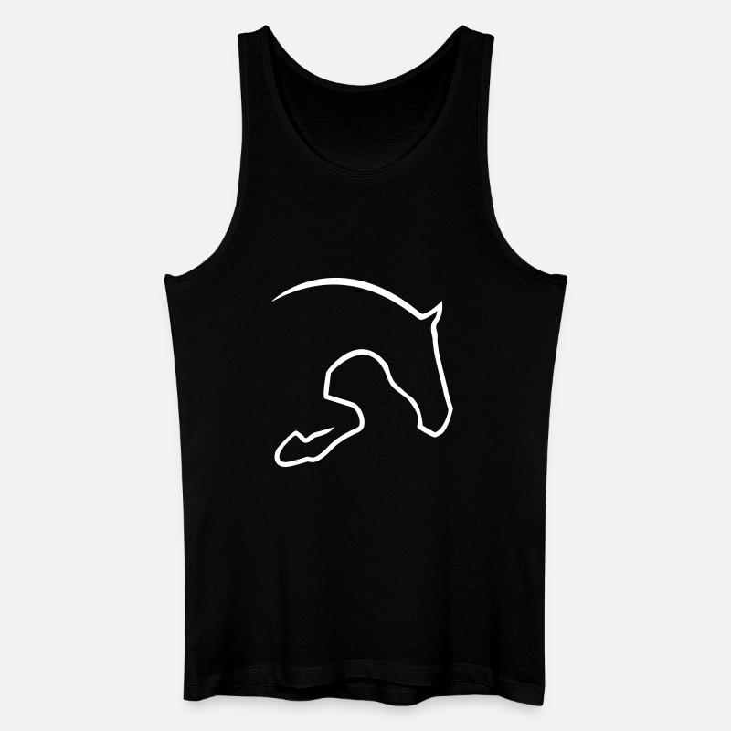Springpferd - Männer Bio Tank Top - Schwarz