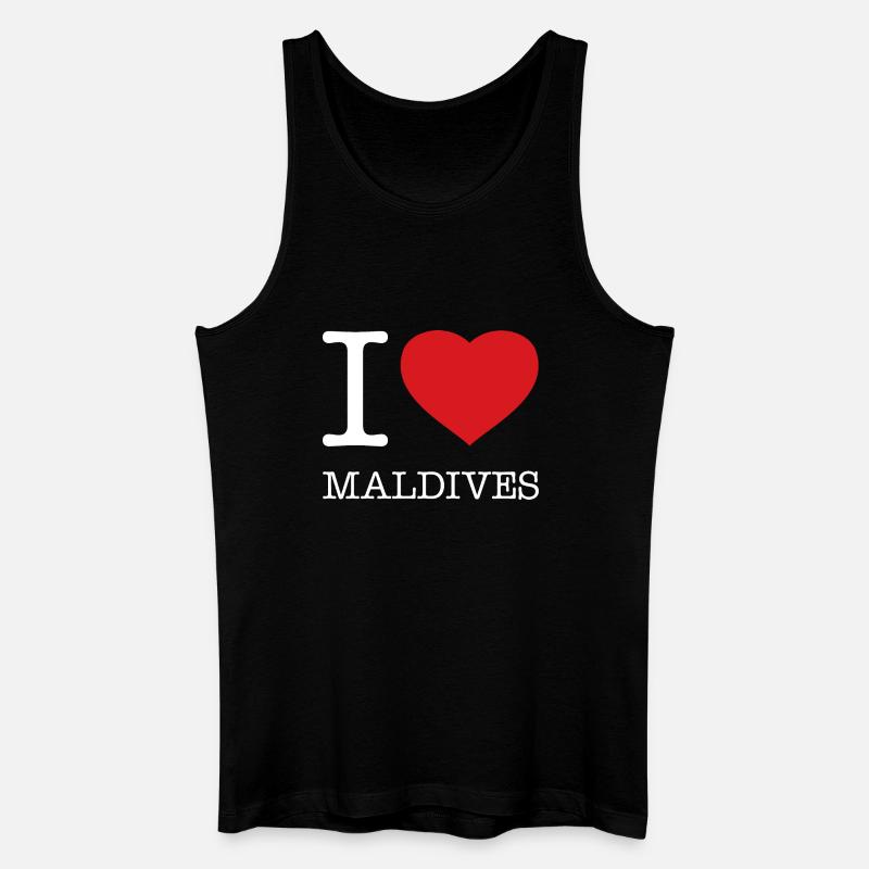 I LOVE MALDIVES Malediven - Men’s Organic Tank Top - black
