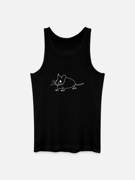 Mouse lineart - Men’s Organic Tank Top - black
