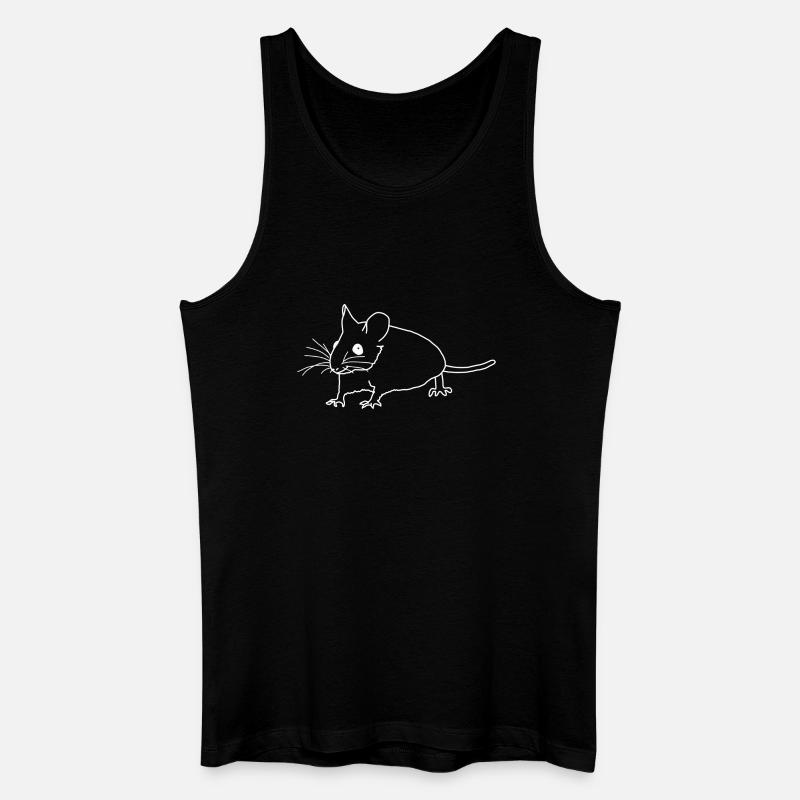 Mouse lineart - Men’s Organic Tank Top - black