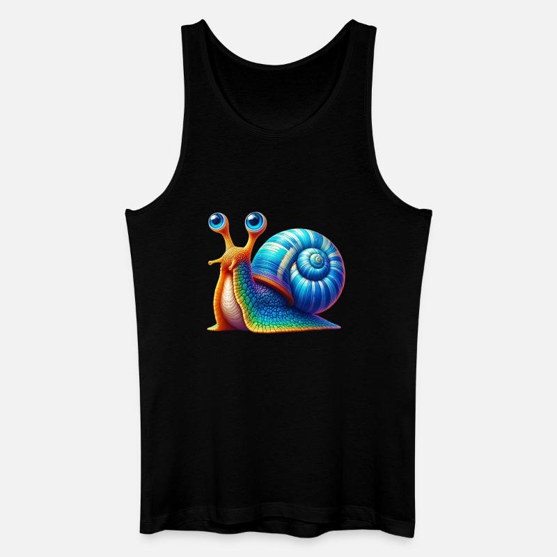 Schnecke - Männer Bio Tank Top - Schwarz