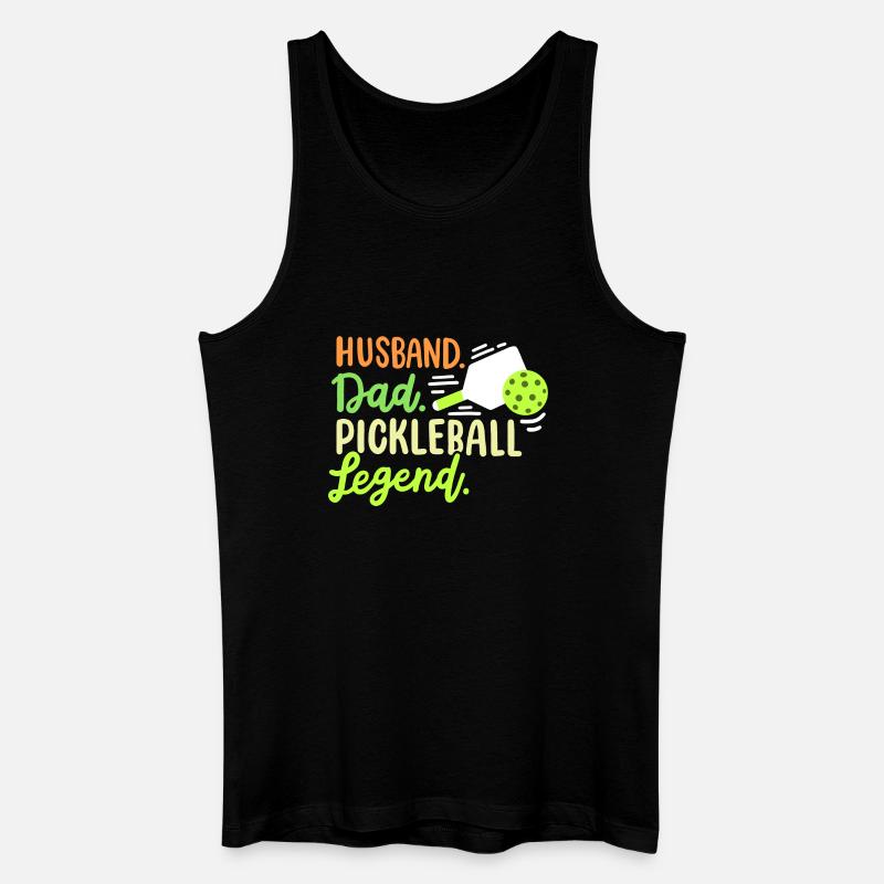 Pickleball-Spieler Vater und Ehemann - Männer Bio Tank Top - Schwarz