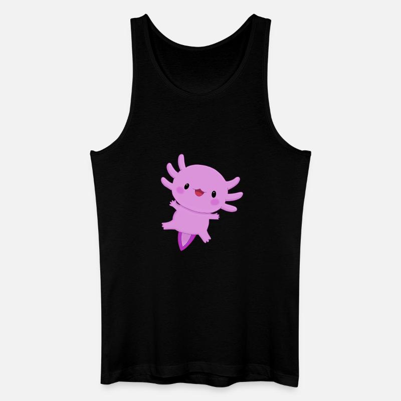 Axolotl - Männer Bio Tank Top - Schwarz