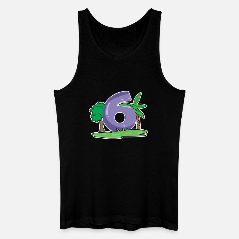 Nummer 6 Muster - Männer Bio Tank Top - Schwarz