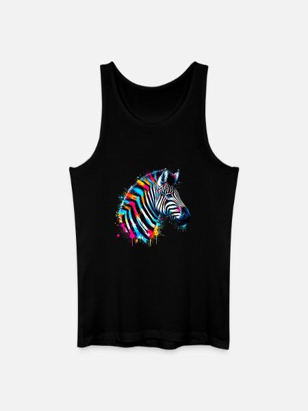 Zebra - Men’s Organic Tank Top - black