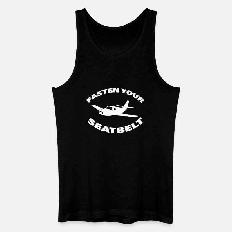 FASTEN YOUR SEATBELT - Männer Bio Tank Top - Schwarz