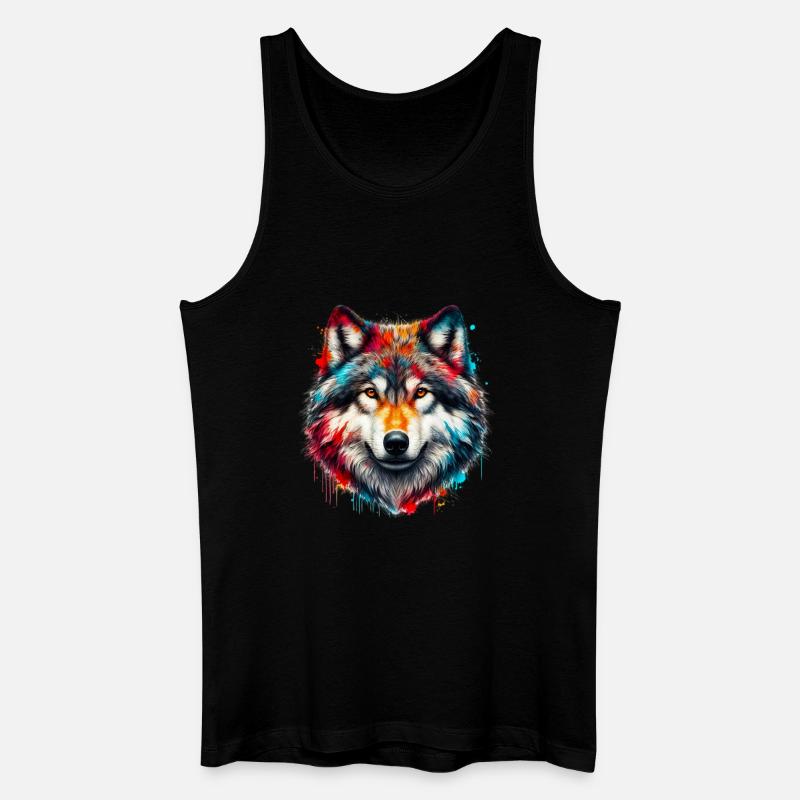 Wolf - Men’s Organic Tank Top - black