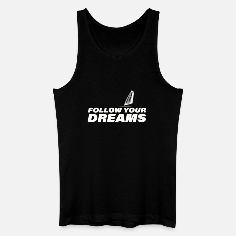 FOLLOW YOUR DREAMS - Männer Bio Tank Top - Schwarz