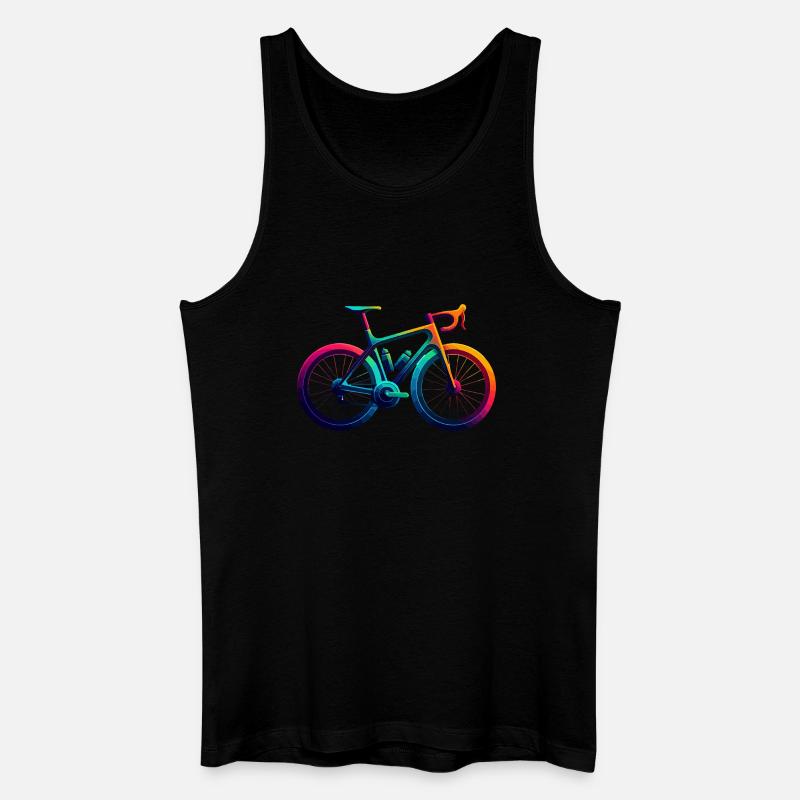 Lebendiger Regenbogen Radfahren Illustration - Männer Bio Tank Top - Schwarz