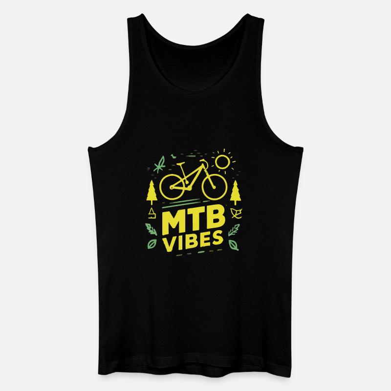 Mountainbiken MTB Vibes - Männer Bio Tank Top - Schwarz