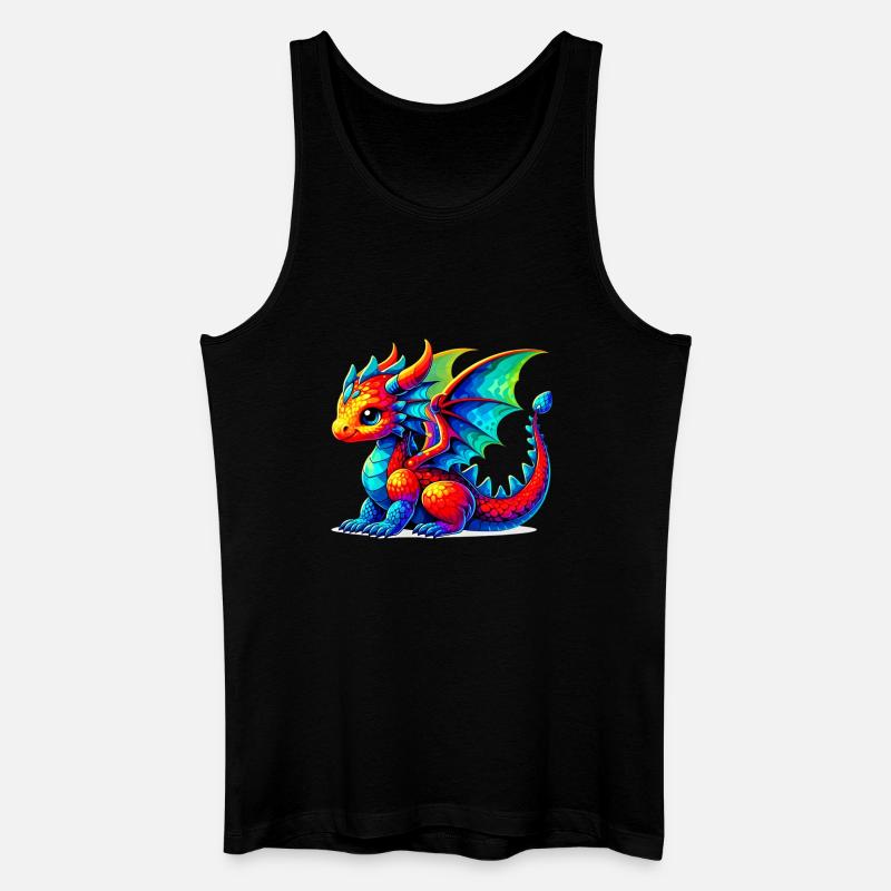 Drache - Männer Bio Tank Top - Schwarz