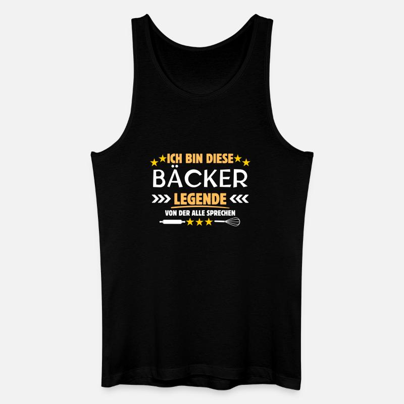 Bäcker Legende - Männer Bio Tank Top - Schwarz