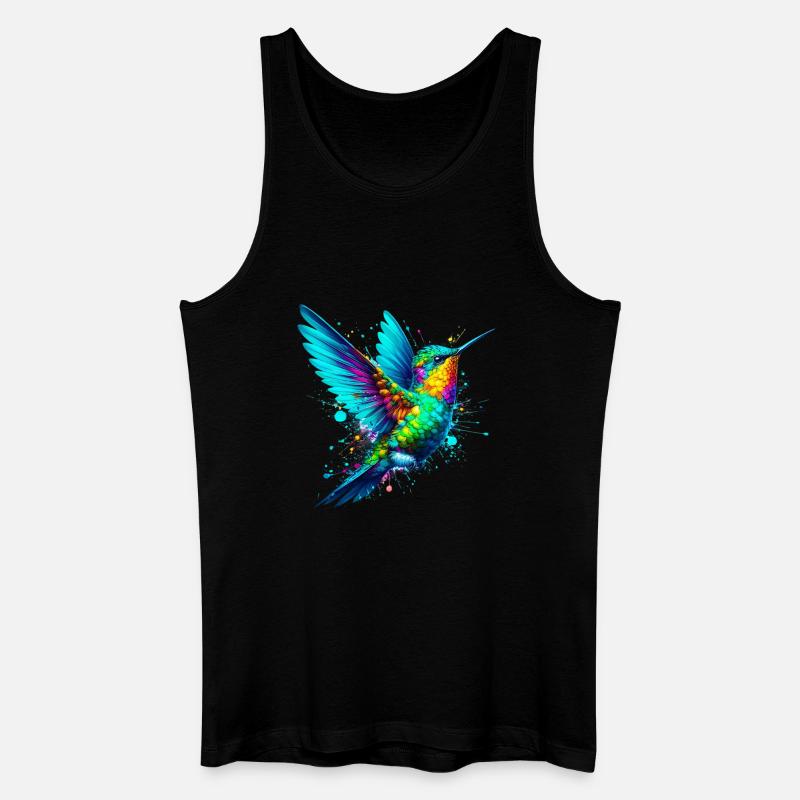 Kolibri - Männer Bio Tank Top - Schwarz