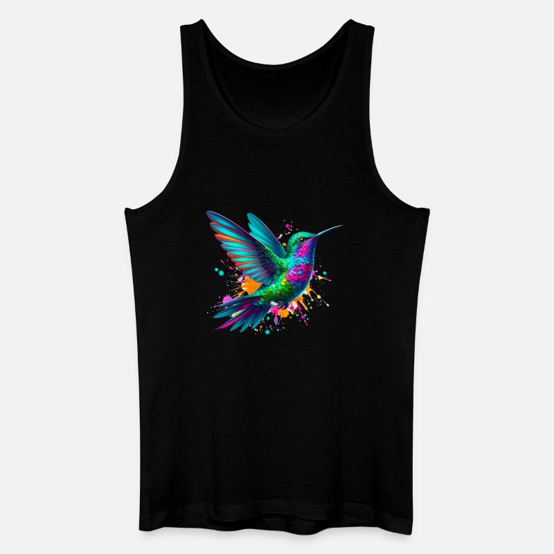 Kolibri - Männer Bio Tank Top - Schwarz