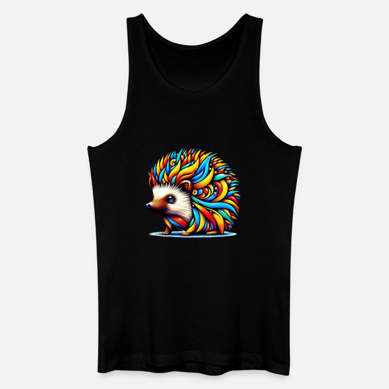 Igel - Männer Bio Tank Top - Schwarz