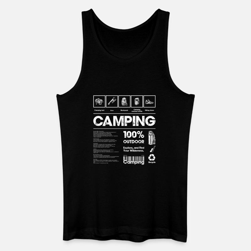 Camping im Freien - Männer Bio Tank Top - Schwarz