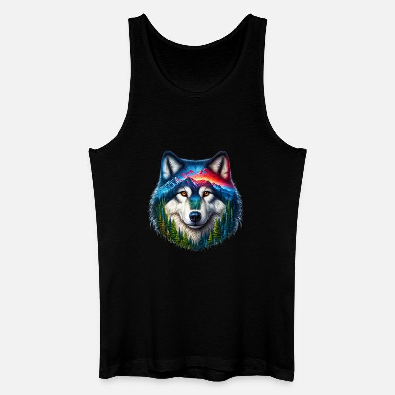 Wolf - Men’s Organic Tank Top - black