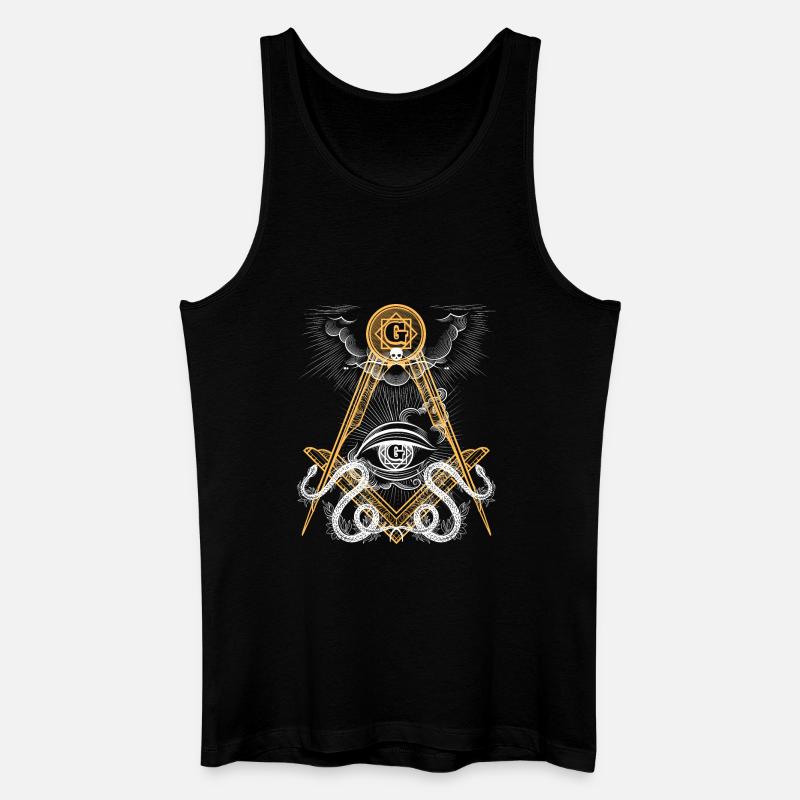 Freimaureraugen-Emblem - Männer Bio Tank Top - Schwarz