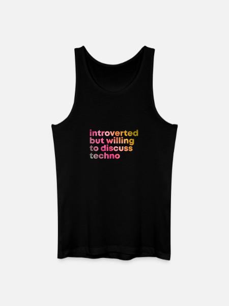 Techno - Männer Bio Tank Top - Schwarz