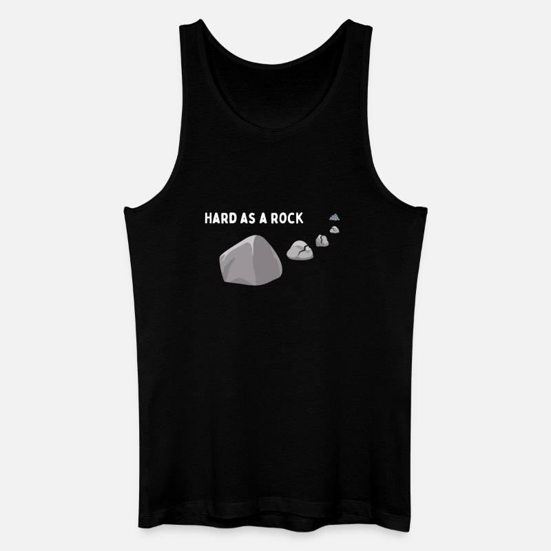 Hart wie ein Stein - Männer Bio Tank Top - Schwarz