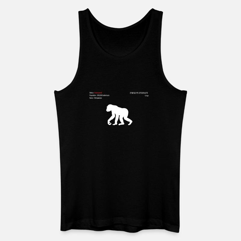 Schimpanse - Männer Bio Tank Top - Schwarz
