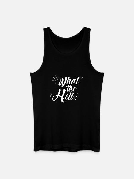 what the hell - Männer Bio Tank Top - Schwarz