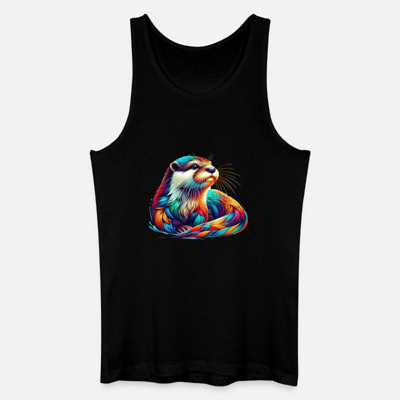 Otter - Männer Bio Tank Top - Schwarz