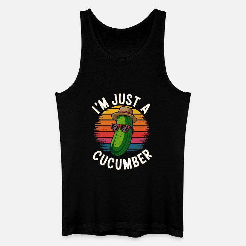 Coole Gurken-Vibes - Männer Bio Tank Top - Schwarz