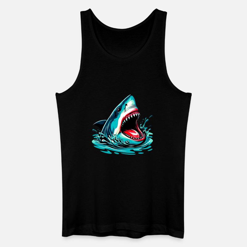 Hai - Männer Bio Tank Top - Schwarz