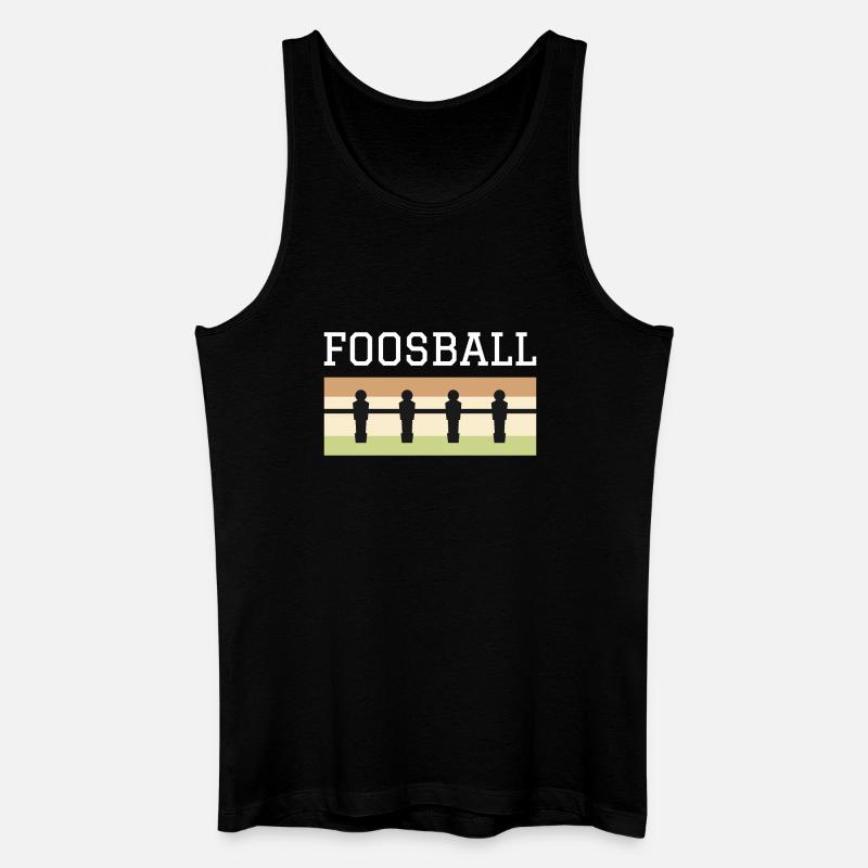 Tischfußball Retro - Männer Bio Tank Top - Schwarz