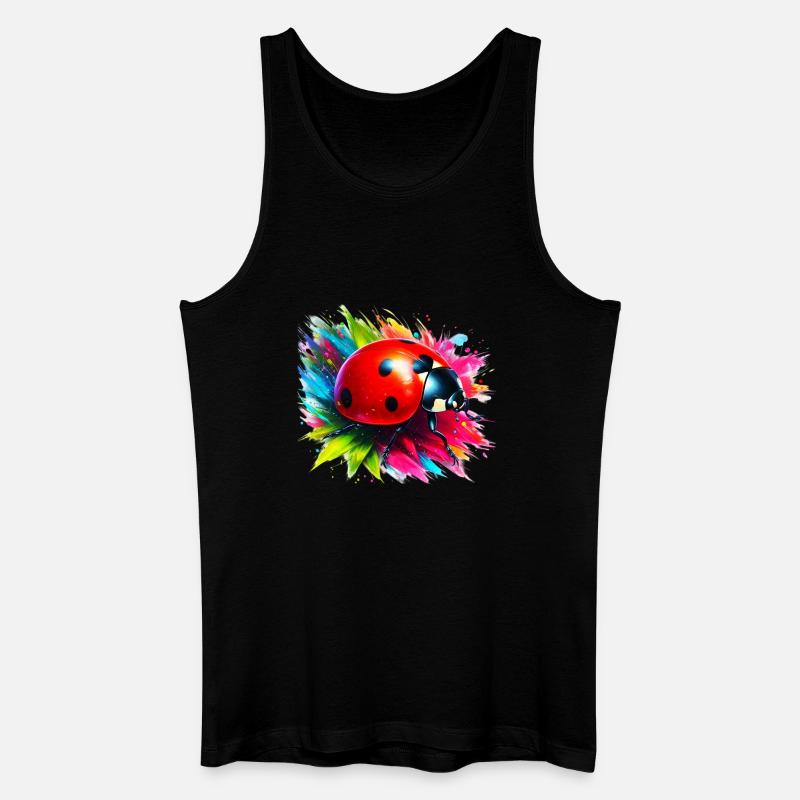 Marienkäfer - Männer Bio Tank Top - Schwarz