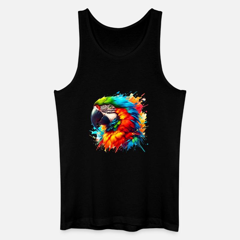 Papagei - Männer Bio Tank Top - Schwarz
