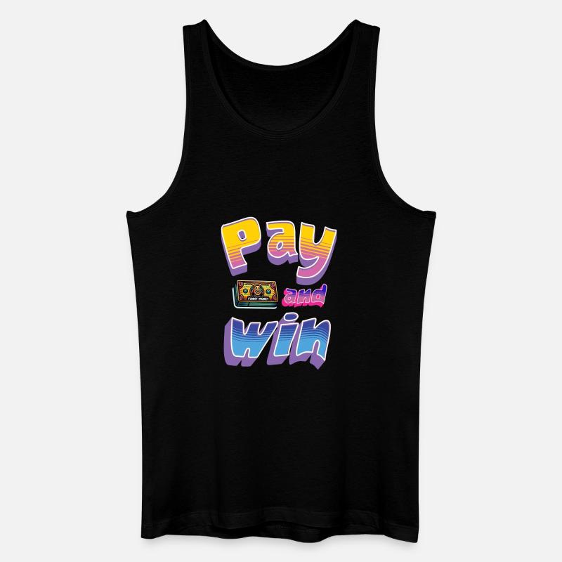Play and Win Retro Design - Männer Bio Tank Top - Schwarz