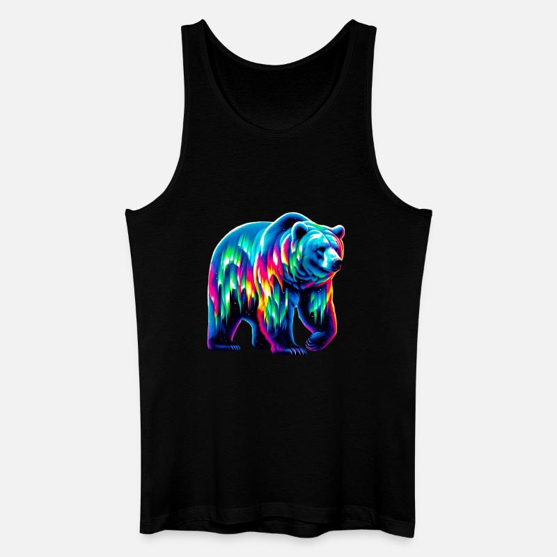 Bär - Männer Bio Tank Top - Schwarz