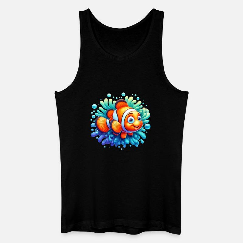 Clownfisch - Männer Bio Tank Top - Schwarz