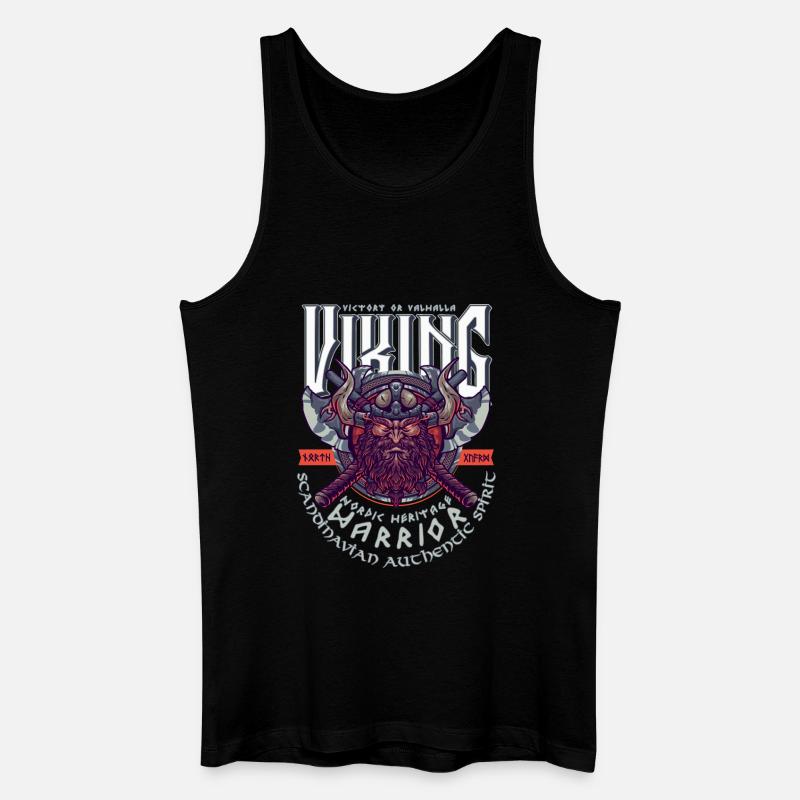 VIKING, VICTORY OR VALHALLA! - Men’s Organic Tank Top - black