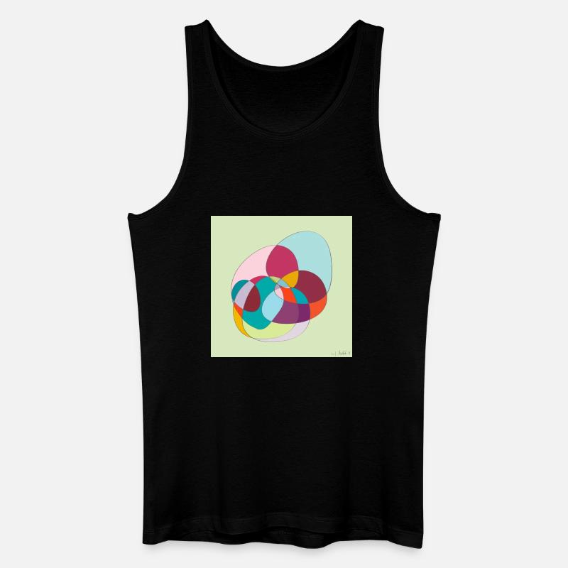 Verschlungene Farbübergänge - Männer Bio Tank Top - Schwarz