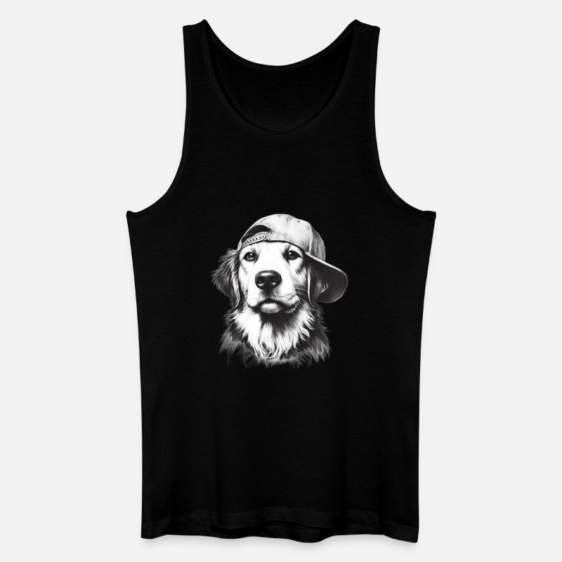 Hund - Männer Bio Tank Top - Schwarz