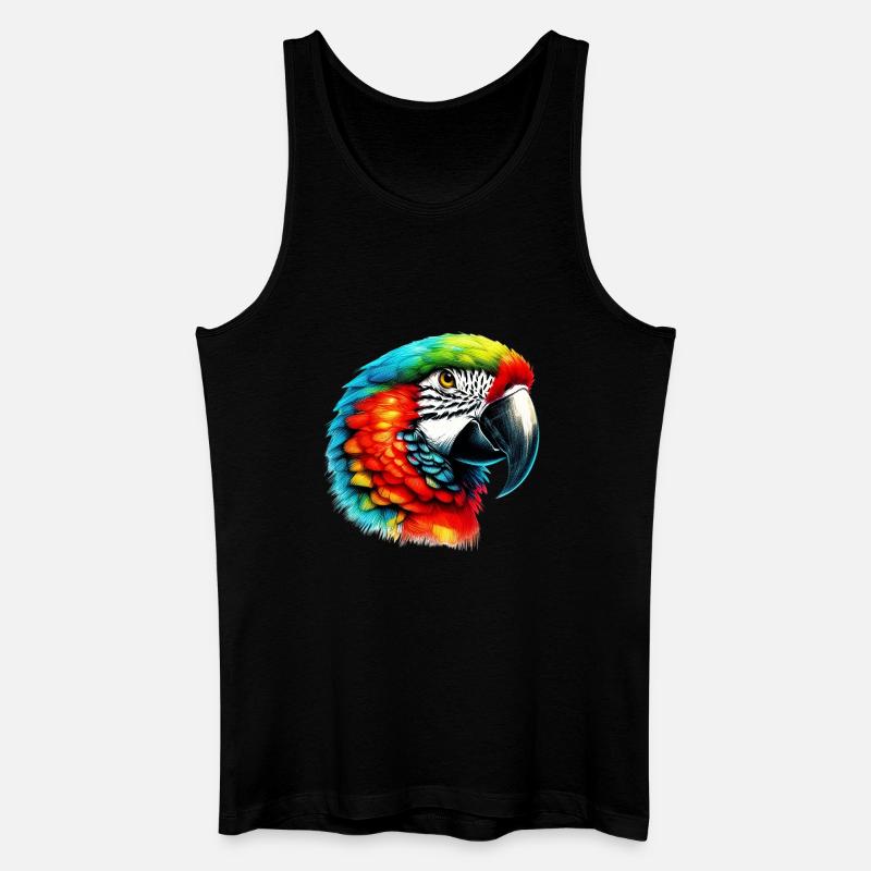 Papagei - Männer Bio Tank Top - Schwarz