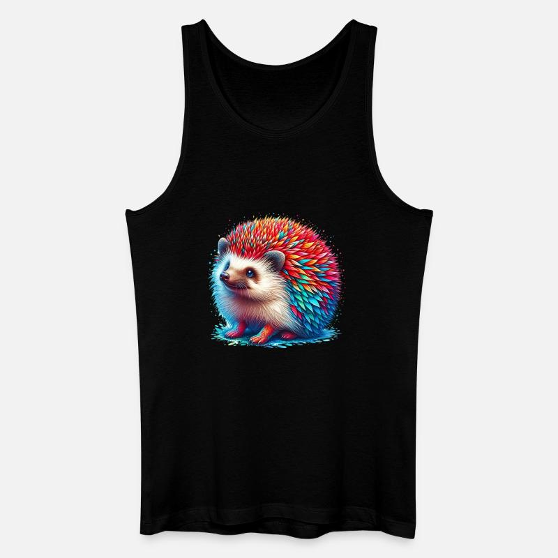 Igel - Männer Bio Tank Top - Schwarz