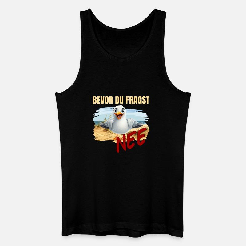 Bevor du fragst - Nee - Männer Bio Tank Top - Schwarz