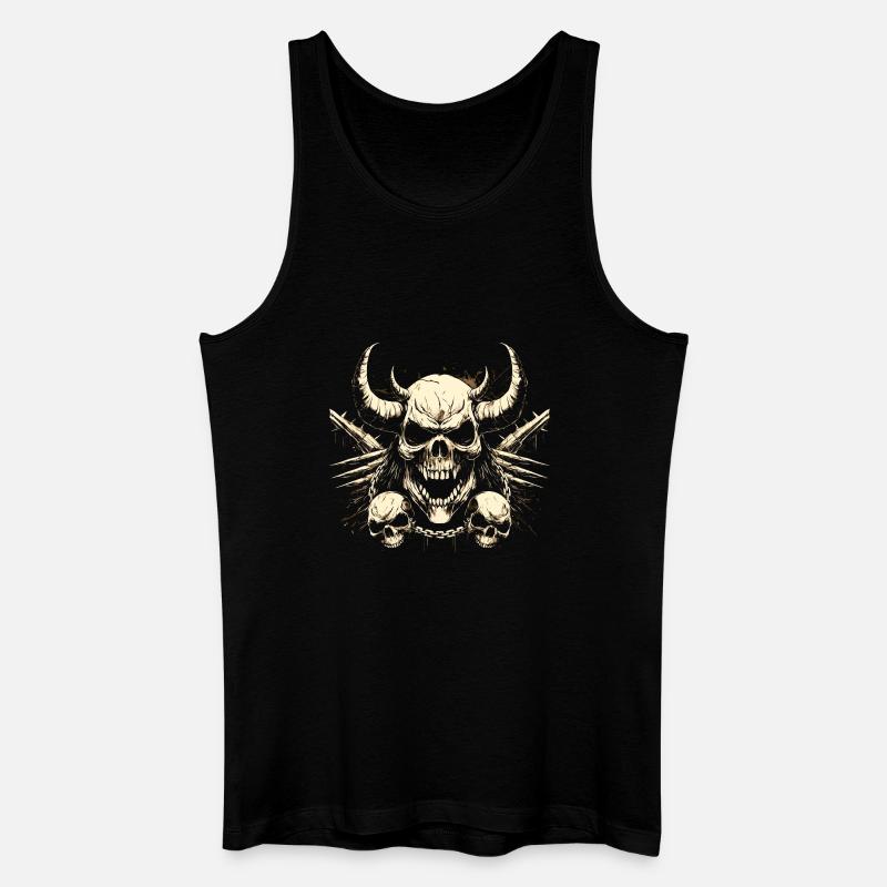 Schädel - Männer Bio Tank Top - Schwarz