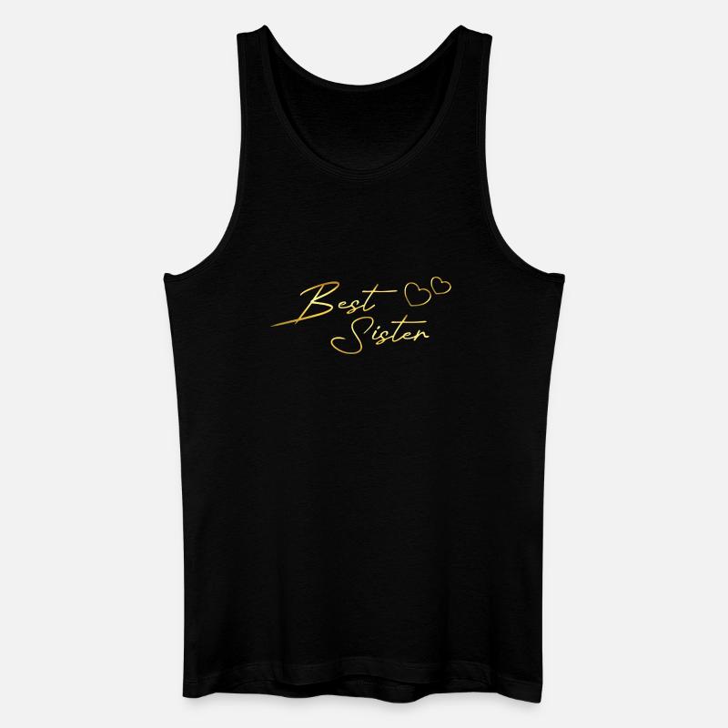 Best Sister gold - Männer Bio Tank Top - Schwarz